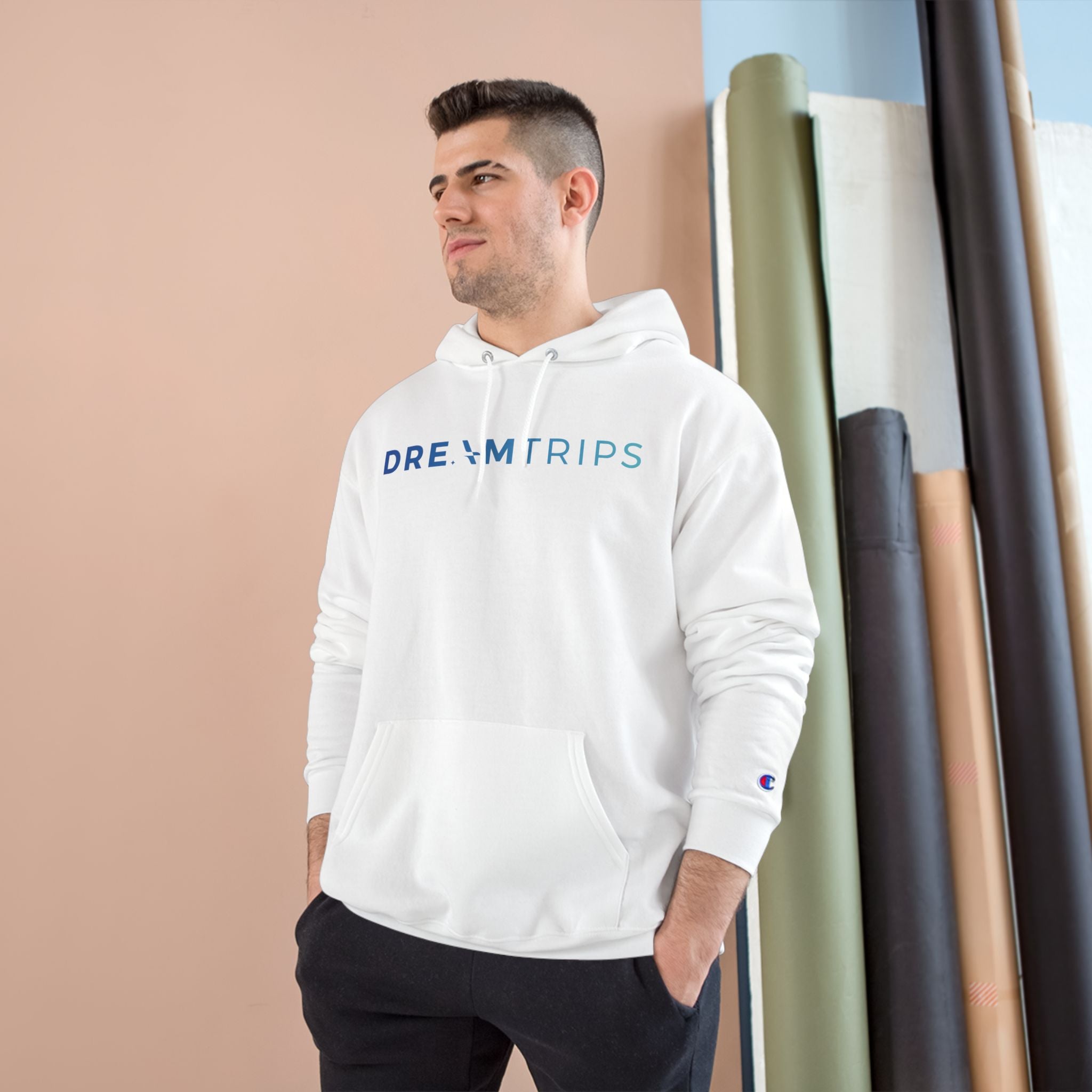 DreamTrips Champion Hoodie - Cozy Travel-Inspired Sweatshirt