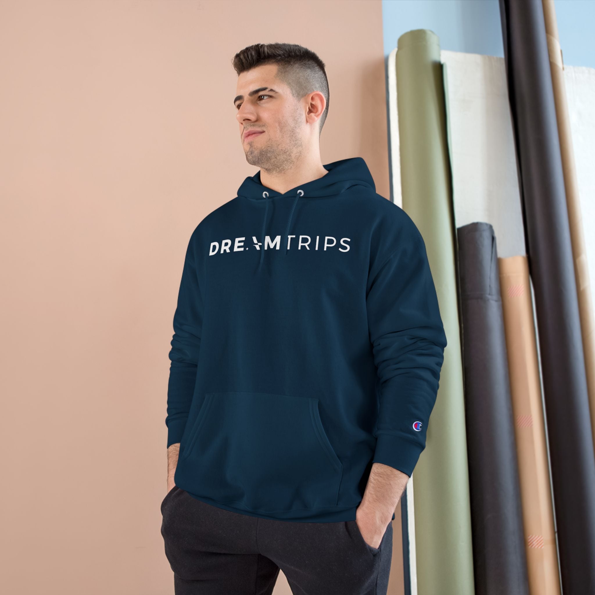 DreamTrips Champion Hoodie - Cozy Travel-Inspired Sweatshirt