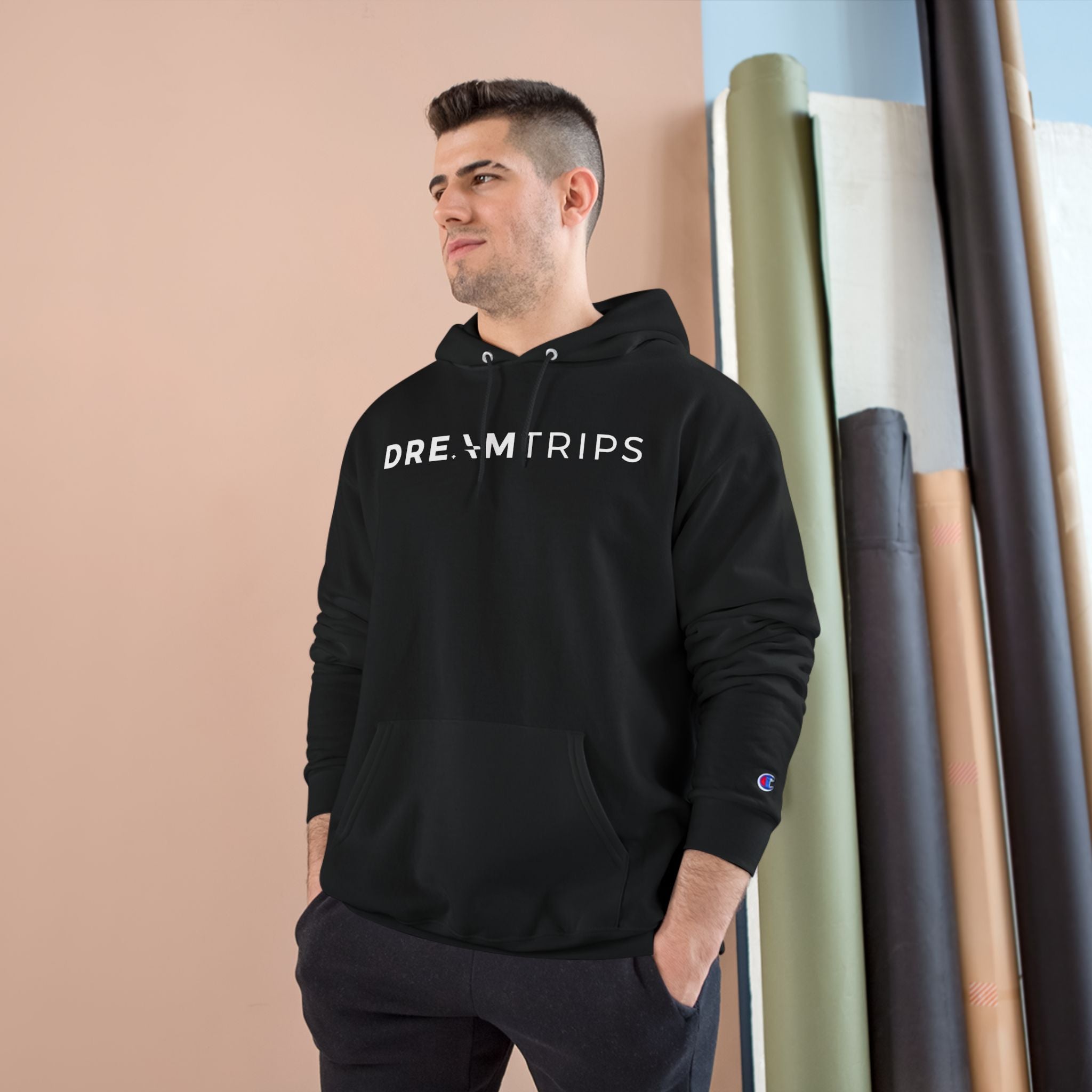 DreamTrips Champion Hoodie - Cozy Travel-Inspired Sweatshirt